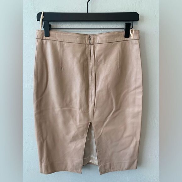 Tufi Duek Tan leather skirt size 40 (s) - Picture 2 of 9
